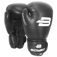 Перчатки боксерские BoyBo Basic к/з, 12 OZ, цвет черный